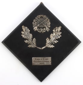 WWII GERMAN THIRD REICH 1937 SHOOTING PRIZE PLAQUE