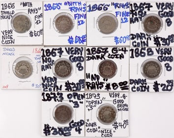 EX DEALER STOCK 10 SHIELD NICKEL LOT