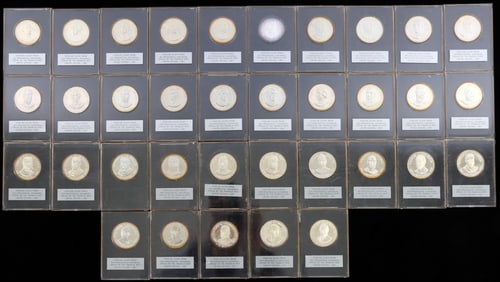 35 FRANKLIN MINT STERLING SILVER PRESIDENTIAL COIN