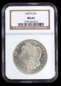 1879 S MORGAN SILVER DOLLAR NGC MS 64