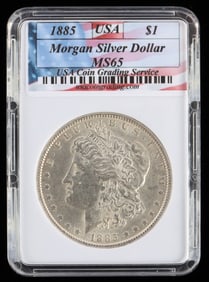 1885 MORGAN SILVER DOLLAR MS 65