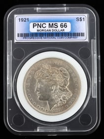 1921 MS66 MORGAN SILVER DOLLAR COIN