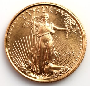 1998 GOLD 1/10 OZT OUNCE AMERICAN EAGLE BU COIN