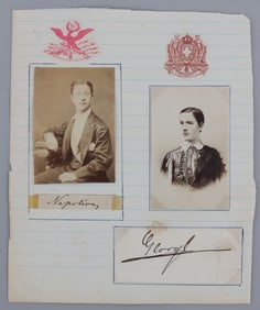 LOT OF 2 NAPOLEON III & GEORGE I CUT SIGNATURES