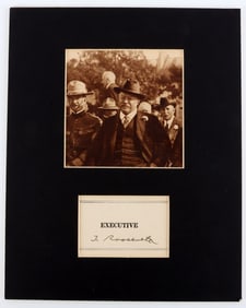 THEODORE TEDDY ROOSEVELT SIGNATURE WITH PHOTO