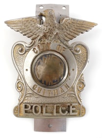CITY OF QUITMAN GEORGIA POLICE VISOR BADGE