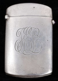 ANTIQUE STERLING SILVER VESTA MATCH SAFE