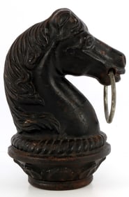 HORSE HEAD CAST IRON HORSE HITCHING POST