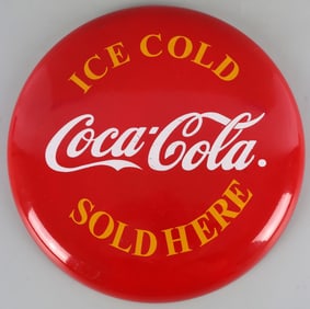 VINTAGE ICE COLD COCA COLA SOLD HERE SIGN
