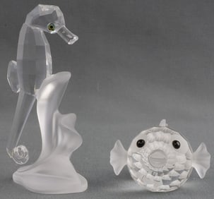 LOT OF 2 SWAROVSKI CRYSTAL SEA CREATURES