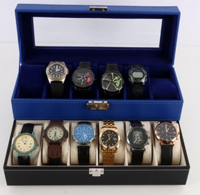 GENEVA CASIO BASCH STAUER WATCH LOT OF 10
