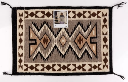 NATIVE AMERICAN NAVAJO TWO GREY HILLS DESIGN