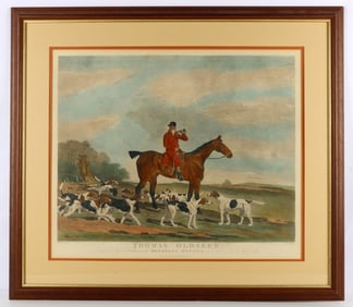 THOMAS OLDAKER FOX HUNTER ETCHING