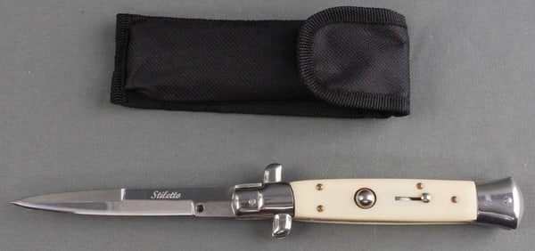 10 INCH AKC STILETTO SWITCHBLADE KNIFE