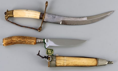 KNIFE LOT OF 2 ANTIQUE GERMAN AND SPANISH