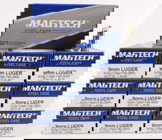 500 RDS MAGTECH 9MM LUGER 124 GR FMJ