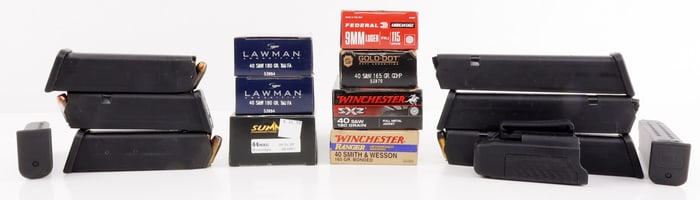 375 RDS .40 S&W .44 MAG 9MM AMMO AND GLOCK MAG LOT