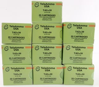 200 RDS TELAAMMO 7.62 X 39 124 GR FMJ AMMO