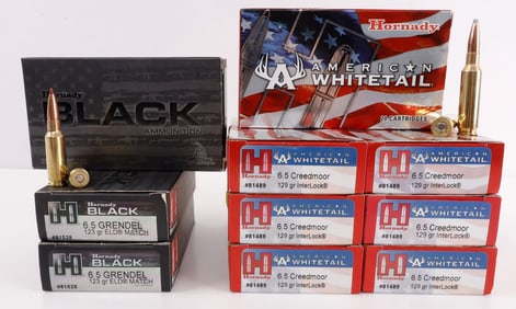 200 RDS 6.5 CREEDMOOR 6.5 GRENDEL AMMO LOT