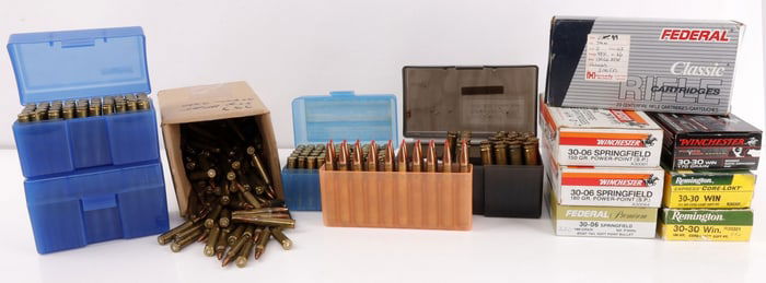 500 RDS .223 REM .30-06 SPRG .338-06 7MM AMMO LOT