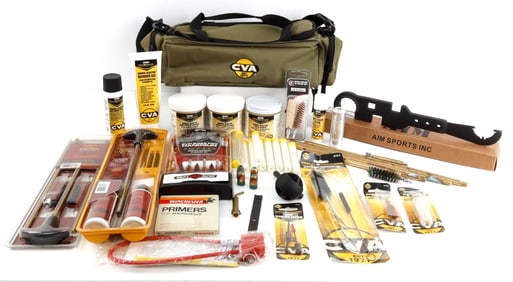 FIREARM CLEANING KIT AND ACCESSORY LOT