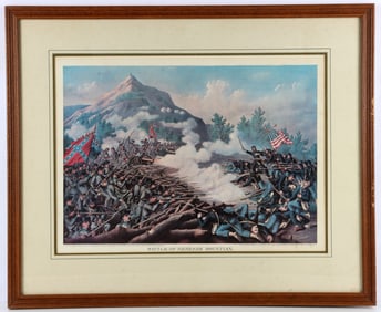 KURZ & ALLISON BATTLE KENESAW MOUNTIAN LITHO 1891