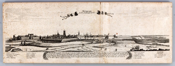 1710 WAR OF SPANISH SUCCESSION BETHUNE MAP