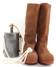 CIVIL WAR REUNION HOBNAIL BOOTS & CANTEEN