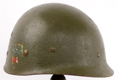 WWII US NAMED 103RD INFANTRY DIV M1 HELMET LINER