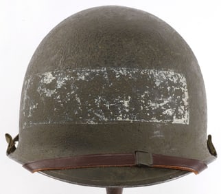WWII US NCO M1 HELMET & CAPAC LINER COMBINED OPS