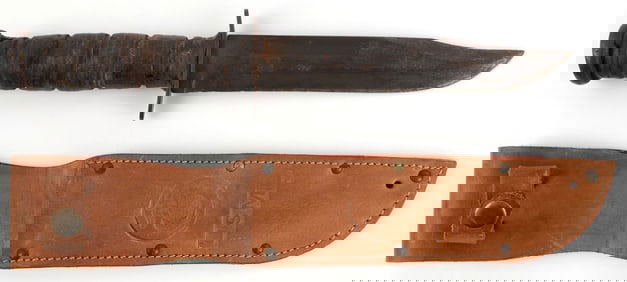 WWII KA-BAR USN MK2 FIGHTING KNIFE