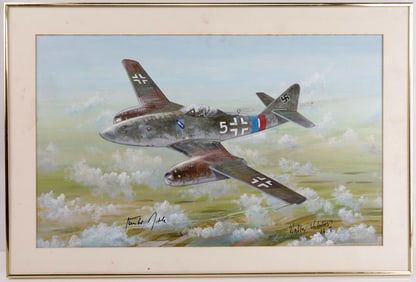 MCLACHLEN WWII GERMAN LUFTWAFFE ME262 PAINTING