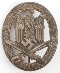 WWII GERMAN THIRD REICH GENERAL ASSAULT BADGE