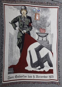 WW2 GERMANJAKOB GRIMMINGER BLOOD FLAG TAPESTRY
