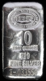 10 TROY OUNCE 999 FINE SILVER BULLION BAR