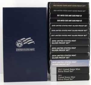 2011 TO 2023 SILVER PROOF SET LOT 13 SETS