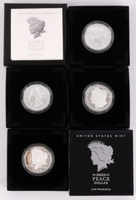 US SILVER PROOF COINS MORGAN & PEACE MODERN LOT 4