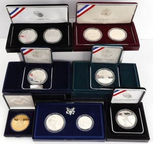 SILVER COMMEMORATIVE COINS US MILITARY LOT 7