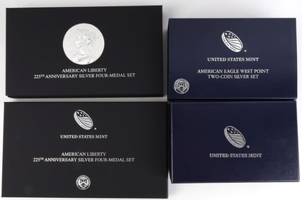 AMERICAN LIBERTY 4 MEDAL & AMERICAN EAGLE 2 COIN