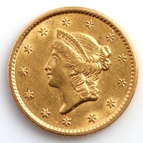1852 US $1 ONE DOLLAR GOLD COIN