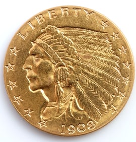 1908 US $2.5 GOLD COIN