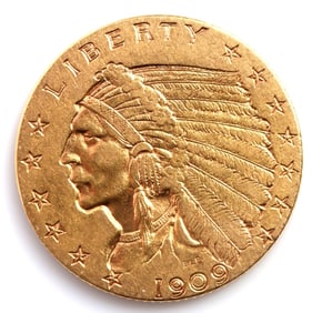 1909 US $2.5 GOLD COIN