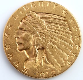 1912 US $5 GOLD COIN