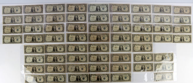 $63 FACE 1957 SERIES SILVER CERTIFICATE BANKNOTES