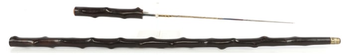 WALKING STICK SWORD CANE WITH STRAIGHT BLADE