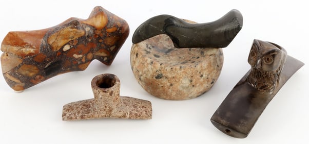 INDIAN ARTIFACT LOT DISCOIDAL PLATFORM PIPE AX