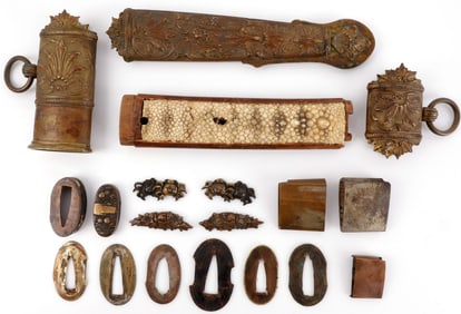 JAPANESE SAMARAI SWORD PARTS SCABBARD FURNITURE