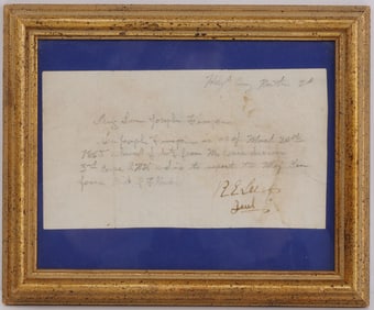 ROBERT E LEE SIGNED CIVIL WAR ORDER