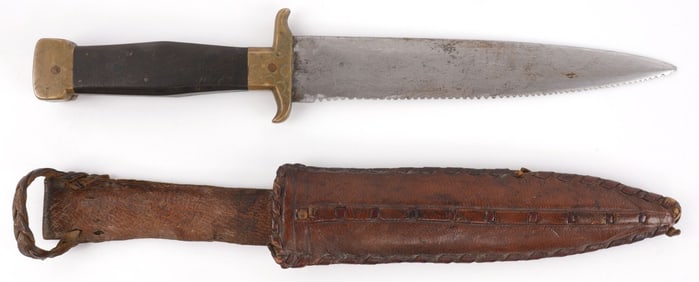 LATE 19TH CENTURY BOOT KNIFE W SERRATED EDGE