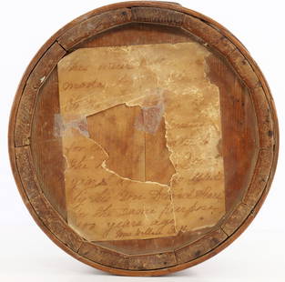 AMERICAN REVOLUTIONARY WAR & CIVIL WAR CANTEEN: Unique piece of American history, this canteen has been alleged to have belonged to "Mr. Ebenezer Pearl" during the American Revolution and then a later "Davod Pearl" during the American Civil War. Th
